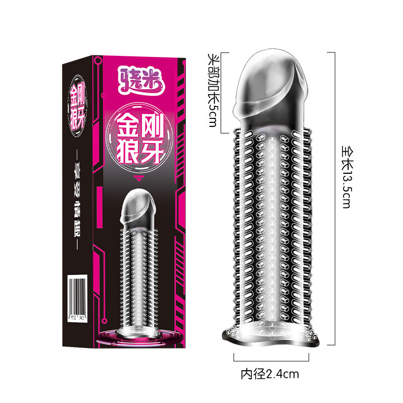 Snapmi macho cristal lobo brazo vibratorio condón pene retrasado anillo pinchazo pareja artículos sexuales adultos interés