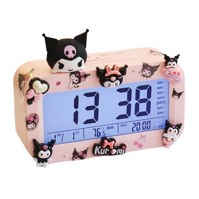 KULOMI 장식 시리즈 충전식 전자 알람 시계는 싱글 및 더블 휴식 데스크탑 귀여운 새로운 어린이 전자 시계가 될 수 있습니다.