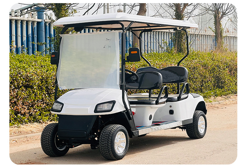4-Seater Golf Cart, Four-Wheel Sightseeing Vehicle, Golf Course Tourist Attraction Tour, Sales Office Electric Vehicle, Patrol Vehicle