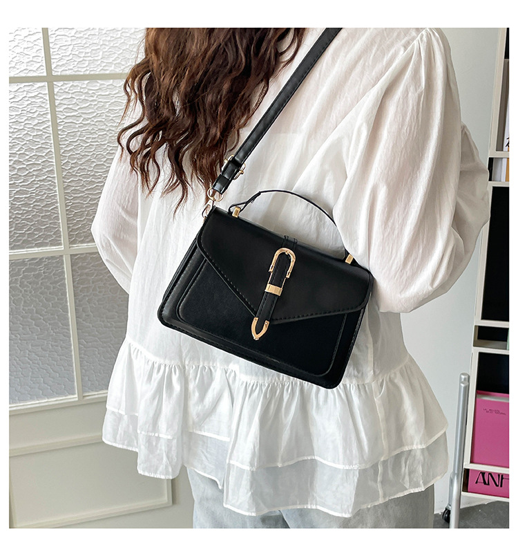 Bolso de hombro cruzado de moda con hebilla para mujer_voghion.com