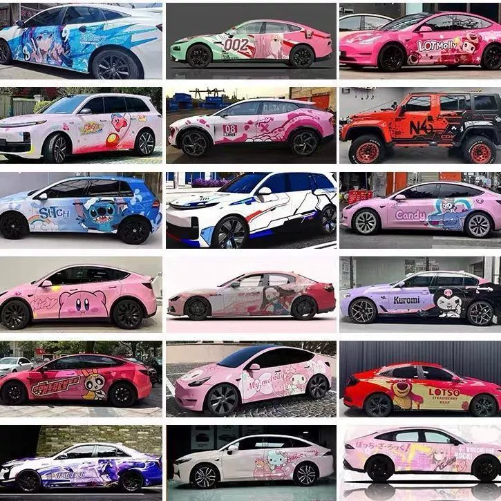 Подходит для пленки, меняющей цвет, той же пленки, меняющей цвет автомобиля Xiaohongshu, окрашенного рисунка, окрашенной пленки для всего кузова автомобиля, других.