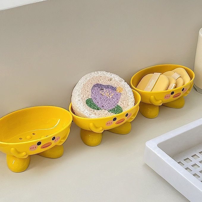 B.Duck, cute drying rack, cartoon children's soap holder 3