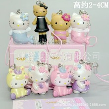手办盲盒铃铛kt猫日系动漫手办公仔卡通蛋糕烘培摆件车载钥匙挂件