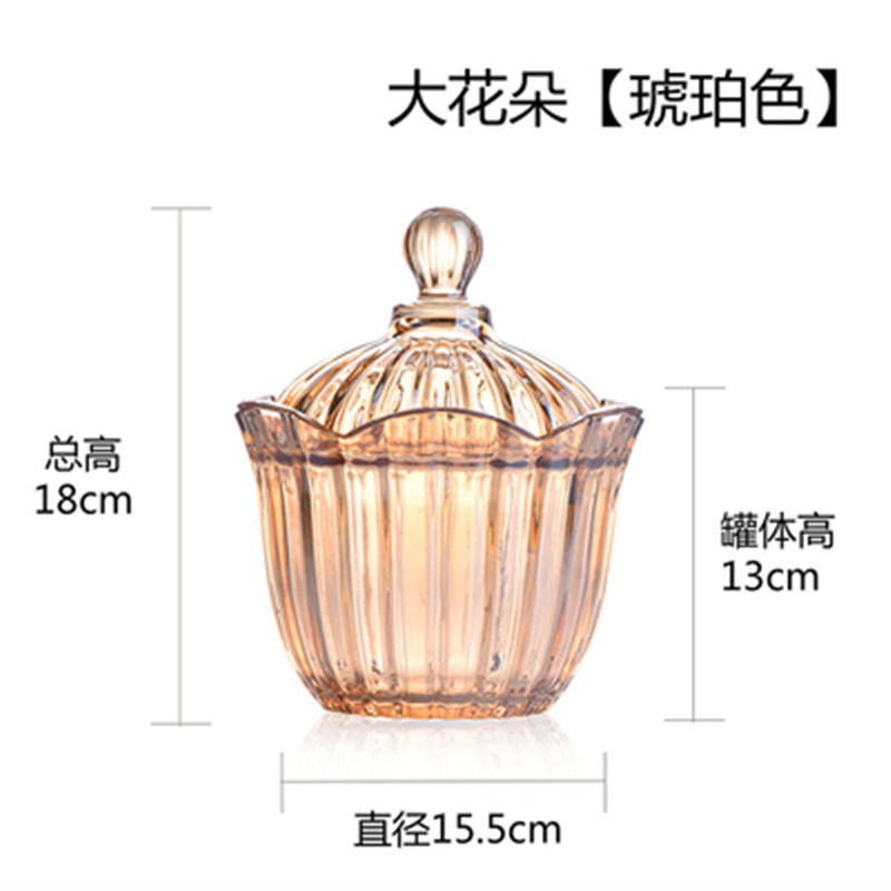 欧式玻璃罐香薰蜡烛罐糖果罐收纳摆件首饰品罐子消磁石水晶消磁碗|undefined