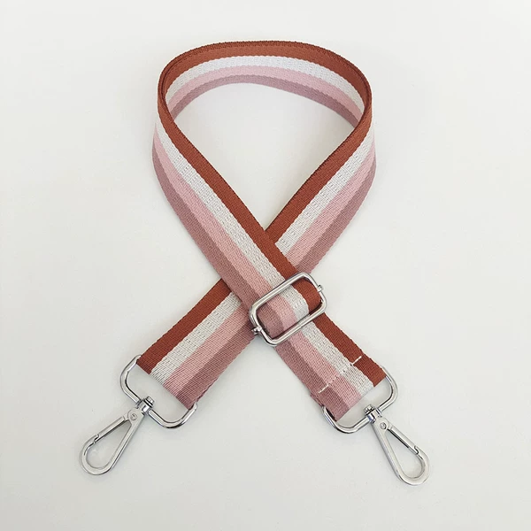 Pink brown strip+silver hook