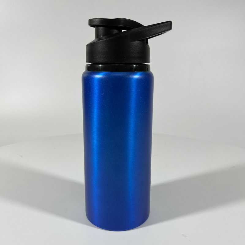Botellas de agua deportivas de aluminio personalizadas para exteriores, vasos rectos de aluminio para ciclismo de montaña y carretera, vasos publicitarios de fabricante para regalo.