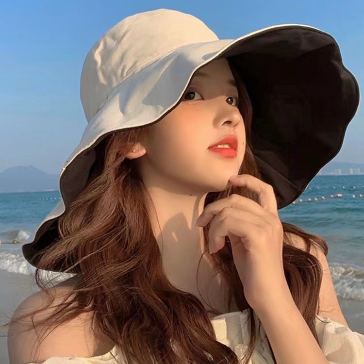 Unisex Simple Style Solid Color Wide Eaves Sun Hat display picture 4