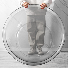 洗衣盆家用特大号脸盆宝宝婴儿洗脚洗澡脸盆透明圆形加厚塑料盆子