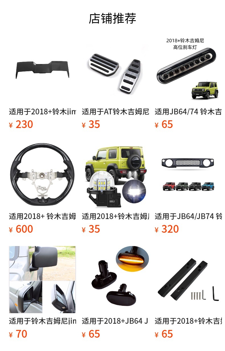 Suitable for 2018-2022 Jimny Jimny Car Modified Abs Interior Mirror Base Decorative Cover