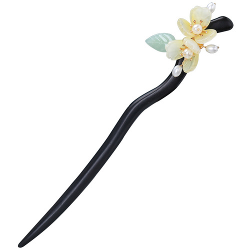 Ancient style hairpins, black sandalwood hairpins wholesale, vintage wooden hairpins, new Chinese style high-end acetic acid hairpins, Hanfu headwear