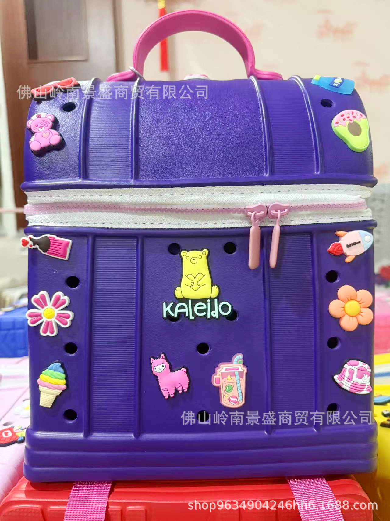 Niños agujeros decoración guardería para niños niñas mochila EVA lindos dibujos animados DIY mochila de hombro de gran capacidad