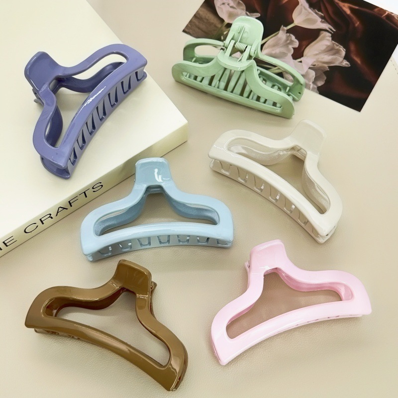 Pinza para el pelo grande de material PC que no se rompe, pinza para el pelo con diseño de cadena, pinza para el pelo para la ducha, pinza para el pelo moderna para la parte trasera de la cabeza, venta al por mayor de fábrica. image 58