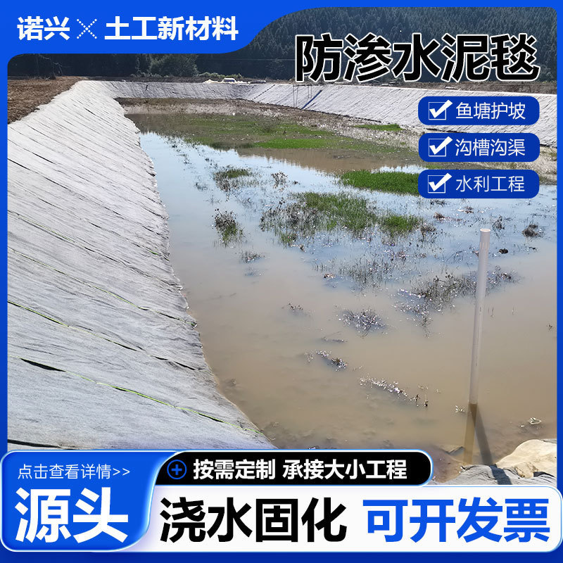 Cement Mat Manufacturer, River Slope Protection, Pond and Fish Pond Hardening, Concrete Mat, Water-Cured Cement Mat