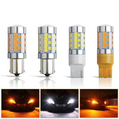 Новый автомобильный светодиодный рулевой свет 7440 3014 105SMD 1156 Декодирующий античационный мигающий свет