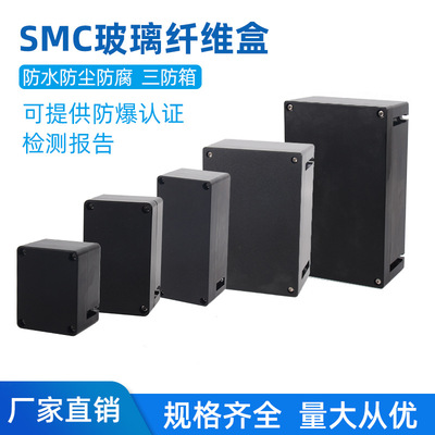 玻璃纤维箱防水箱防爆接线盒按钮盒户外防雨耐腐蚀箱体SMC材质|ms