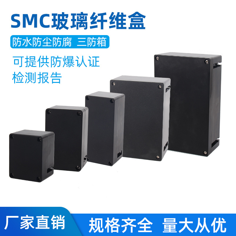 玻璃纤维箱防水箱防爆接线盒按钮盒户外防雨耐腐蚀箱体SMC材质