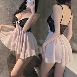 春日潮情趣内衣纯欲风睡裙性感诱惑衣服透视免脱欧美禁欲系睡裙