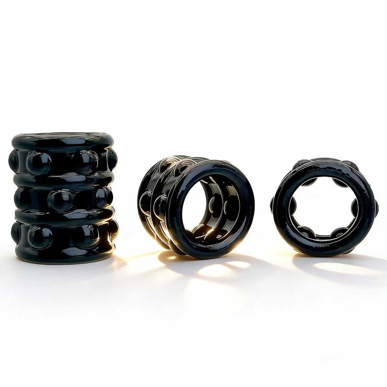 Egg-Shaped Locking Ring, Multi-Layer TPE Delay Ring, Soft Elastic Scrotal Restraint, Yellow Large — detail image 8