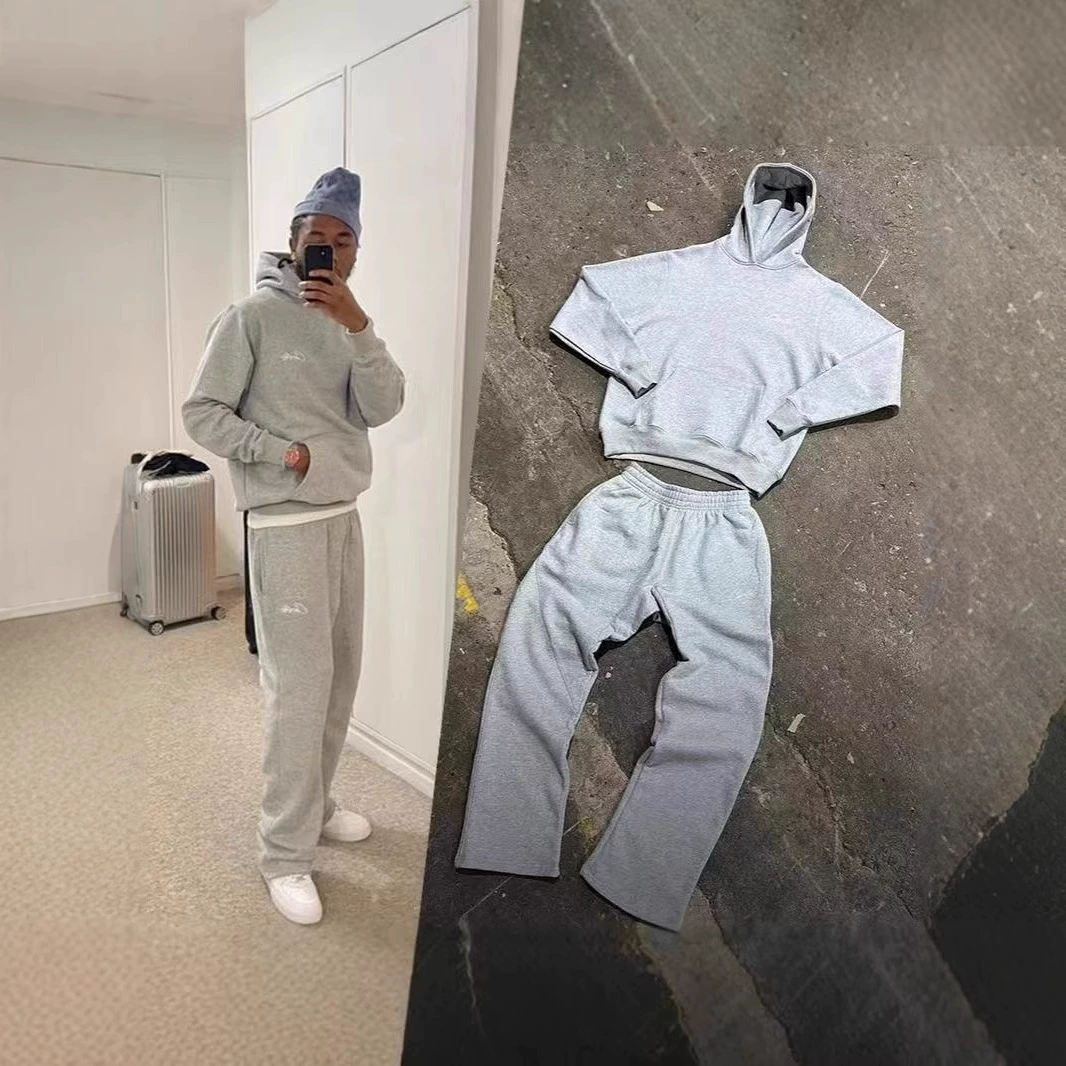 Высококачественные американские уличные вязаные спортивные штаны в стиле хип-хоп с вышивкой букв, мужские модные свободные спортивные прямые брюки