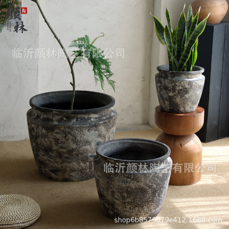 Hacer viejos árboles de gran calibre maceta de imitación de plantación verde de gran tamaño contenedor paisajístico decoración maceta paisajística sala de estar maceta de suelo