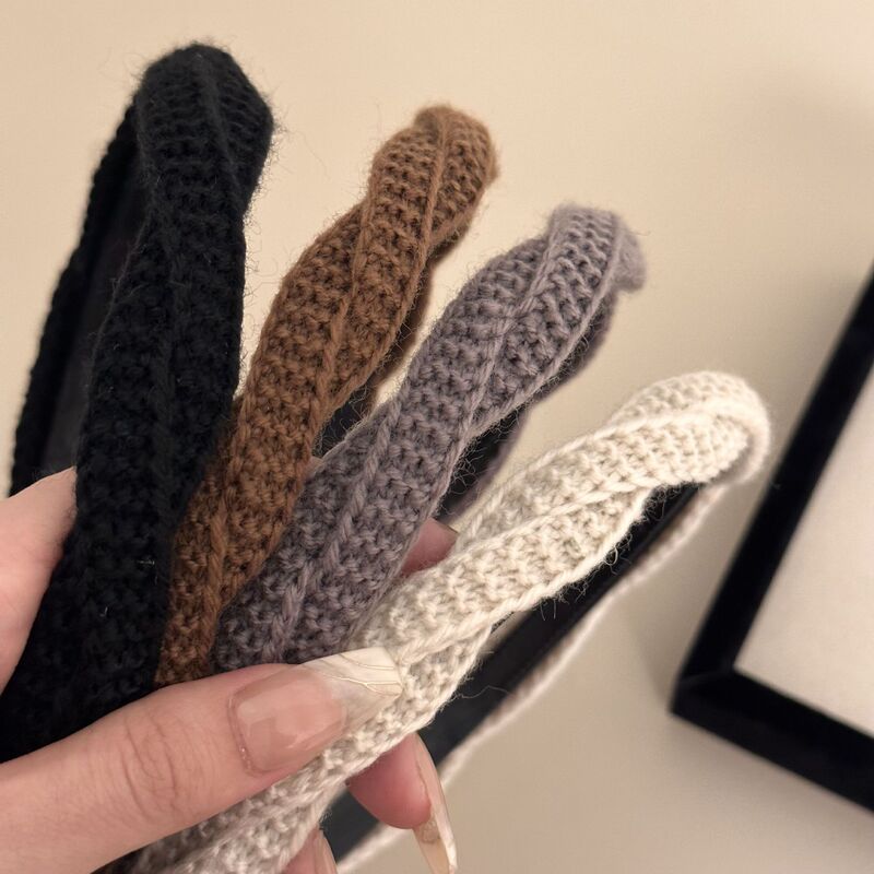 Maillard new simple high-grade vintage woven twist headband all-match knitted wool non-slip hair accessories