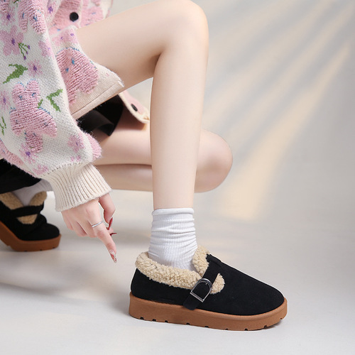 New Breken Winter Plush Shoes for Women, Retro Style, Thick Insole, Fleece Lined, Thick Snow Boots, Eu 36 Women's Shoes