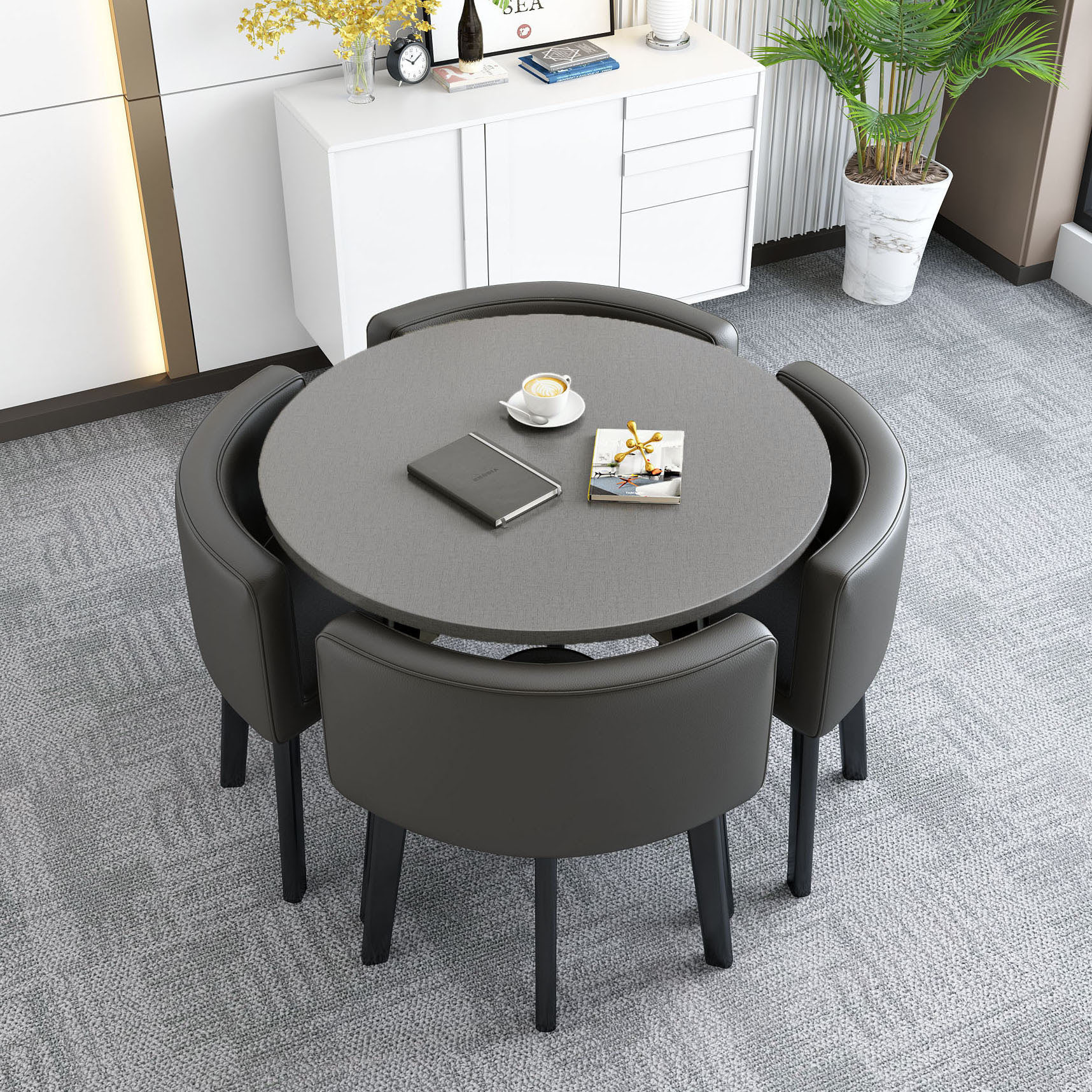 Mesa de comedor disponible para uso doméstico, apartamento pequeño, mesa de comedor, tienda, mesa de negociación, mesa y silla, mesa redonda de recepción