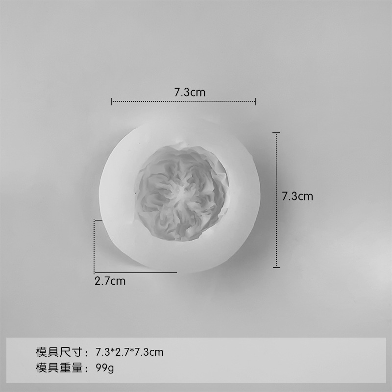 Jiahuimei flor aromaterapia vela molde de silicona DIY pétalo fragancia piedra hecha a mano jabón yeso epoxi herramienta abrasiva