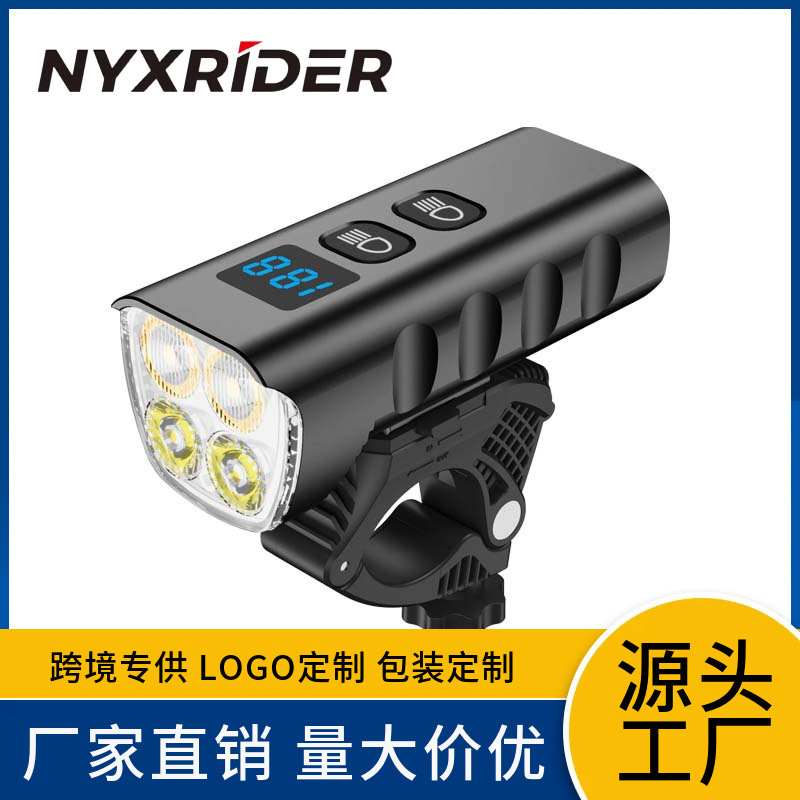 Factory direct sale bicycle light, aluminum alloy waterproof mountain bike night riding light, outdoor cycling equipment, cross-border bestseller Factory direct sale bicycle light, aluminum alloy waterproof mountain bike night riding light, outdoor cycling equipment, cross-border bestseller