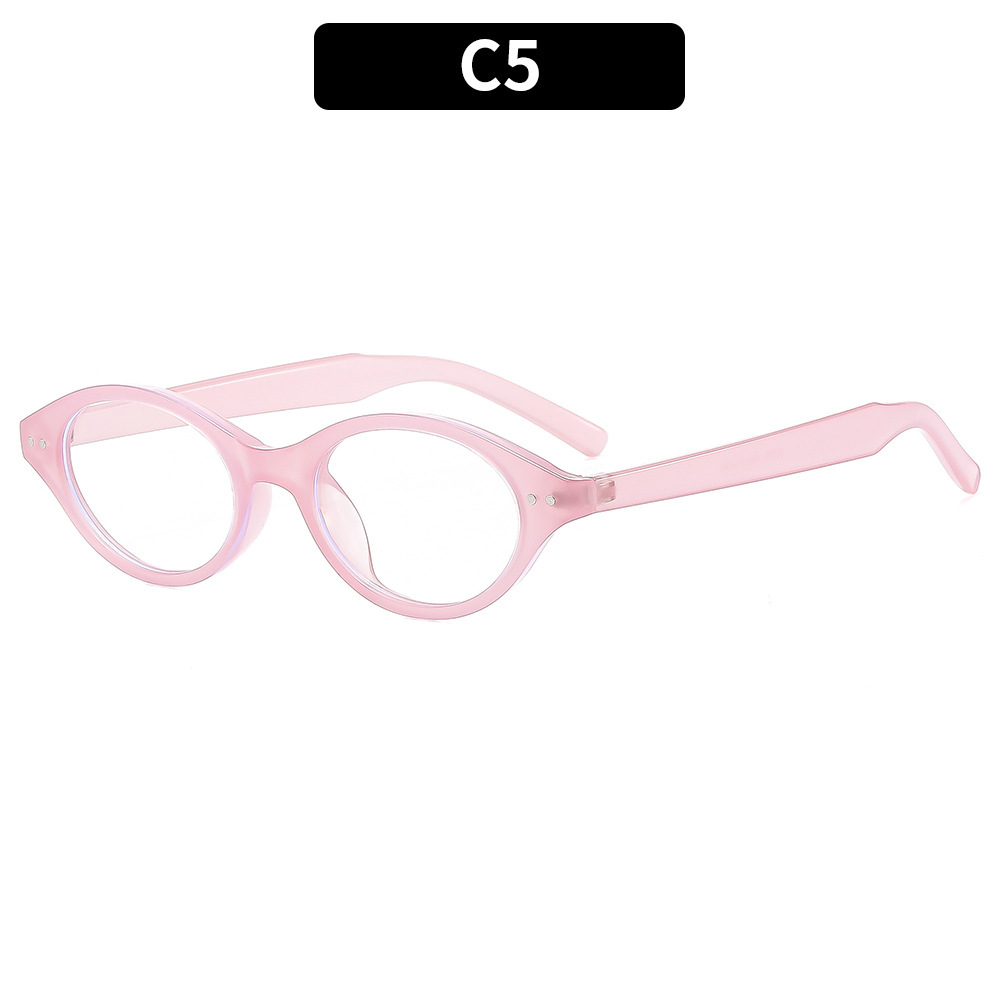 Retro Nerd Gafas anti-azul con montura negra para mujer Nuevo estilo salvaje Gafas de montura de miopía ovalada de alta gama coreana