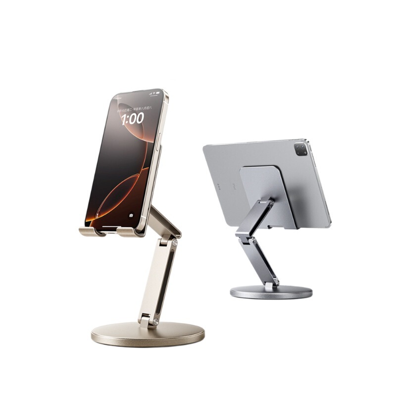 航空アルミニウム合金携帯電話ホルダーデスクトップ金属携帯電話タブレット 360 ° 回転ポータブル折りたたみスタンドのカスタマイズ|undefined