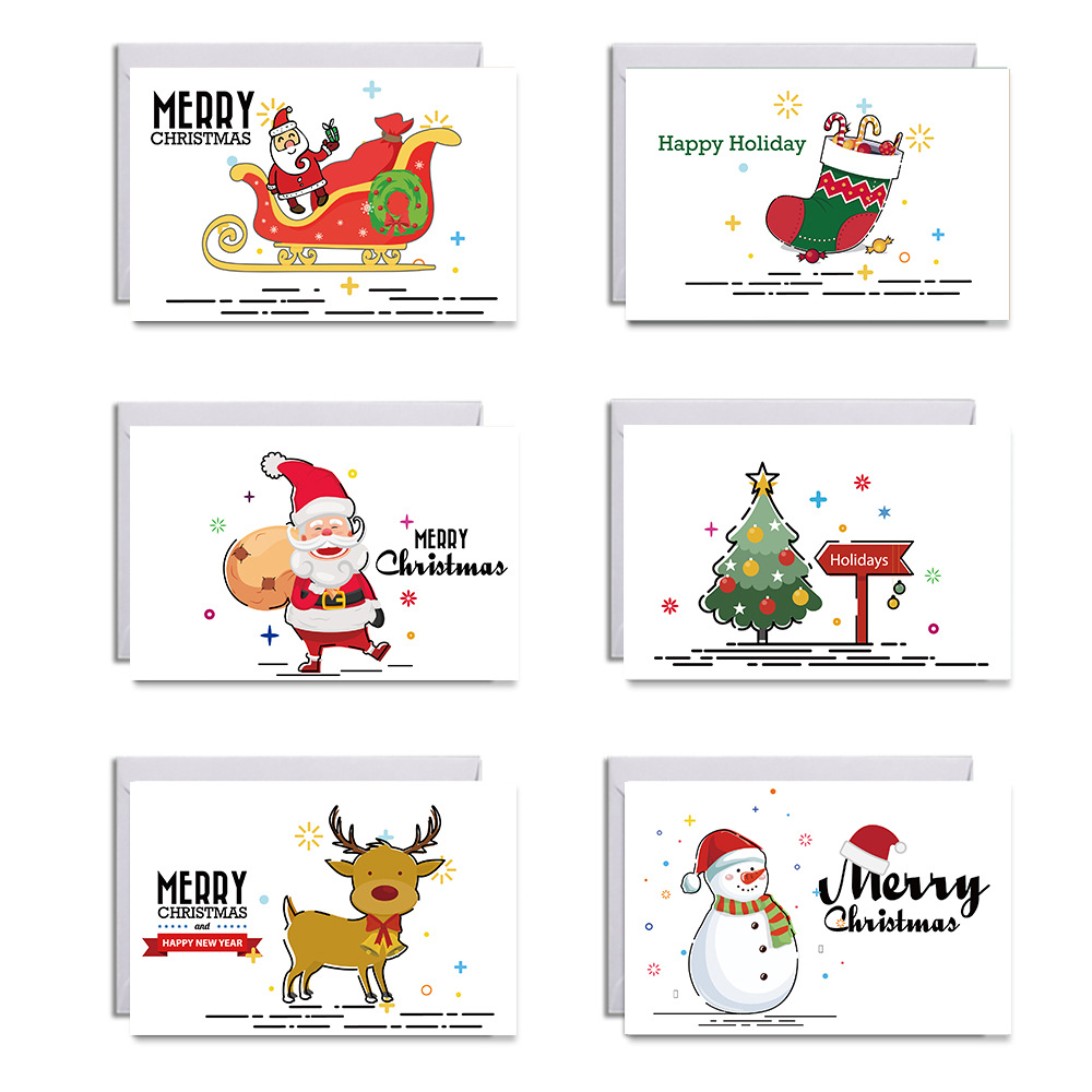 美國亞馬遜外貿復古古董聖誕節賀卡 Merry Christmas留言卡片套裝