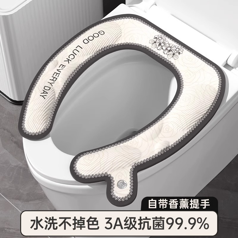 便座クッション、オールシーズン万能トイレ、家庭用防水トイレパッキン、2025年新作トイレマット粘着タイプ|undefined