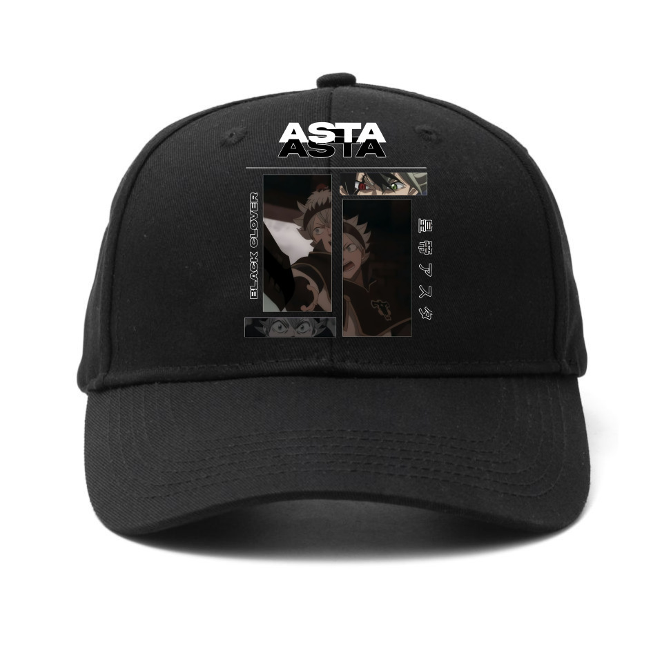 Comercio exterior venta caliente trébol negro Black Clover gorra de béisbol al aire libre sombrero para el sol pareja sombrero de lengua de pato