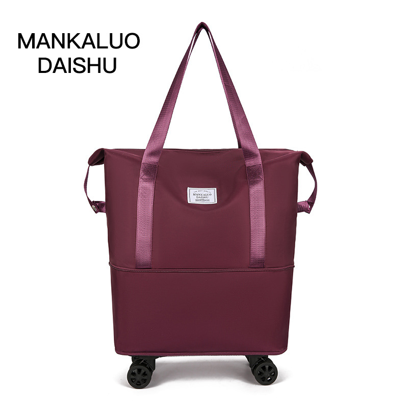 Bolsa de viaje de ropa de gran capacidad conveniente conjunto de equipaje de la carretilla bolsa de viaje de corta distancia bolsa de tela Oxford pendiente Bolsa De mujer