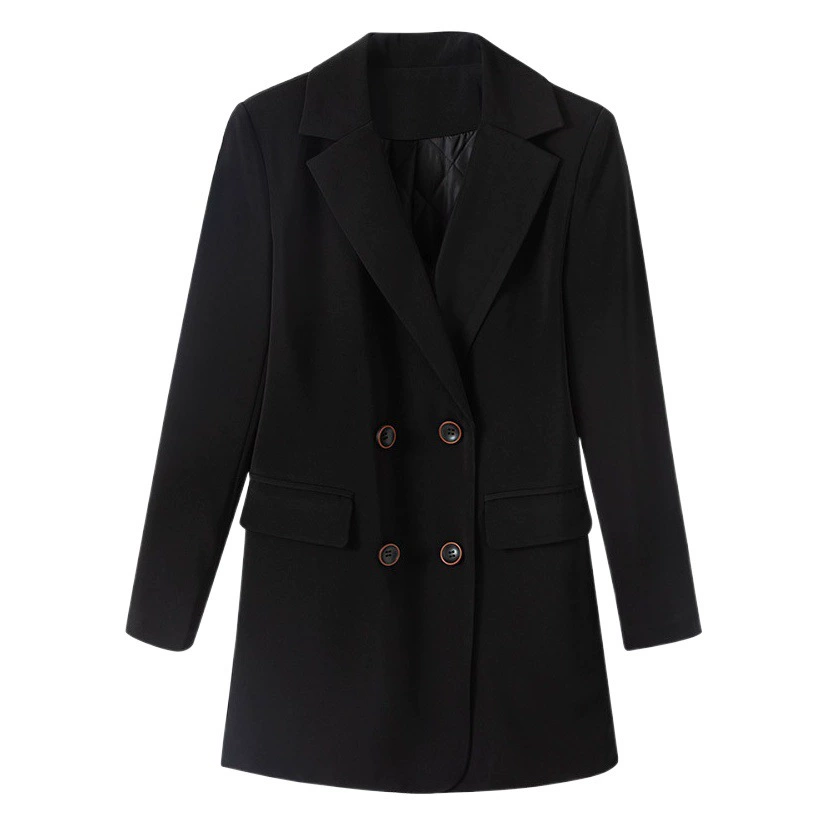 856 Пиджак женский осенне-зимний новый хлопковый элегантный свободный приталенный маленький профессиональный костюм больших размеров