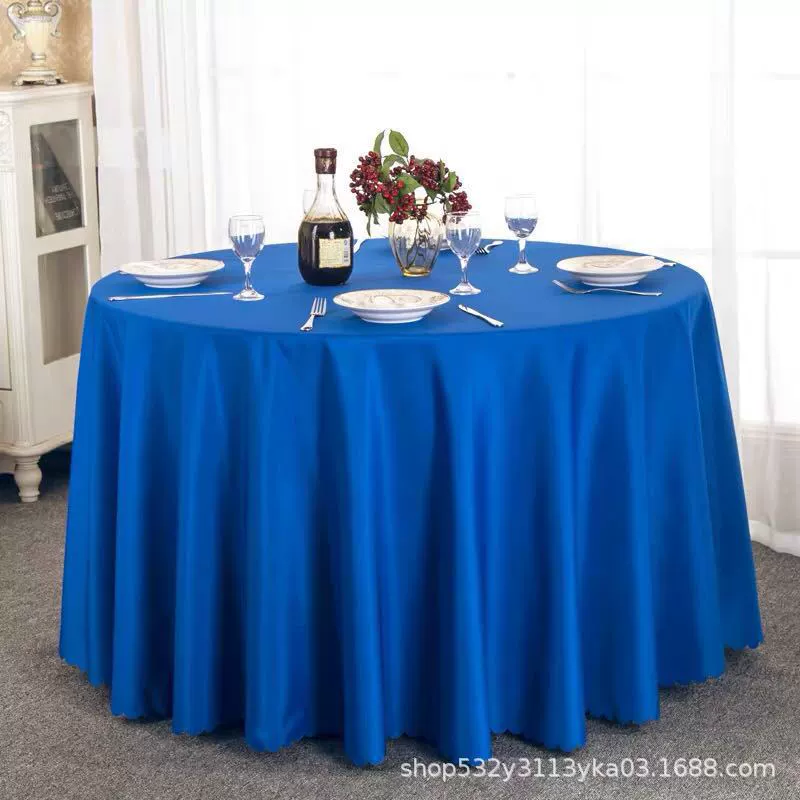 Large round table restaurant tablecloth hotel hotel banquet family can use round wedding European tablecloth table covers cross-border