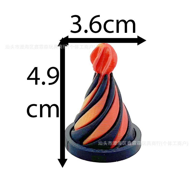 4.9CM 모자 모양의 푸시 푸시