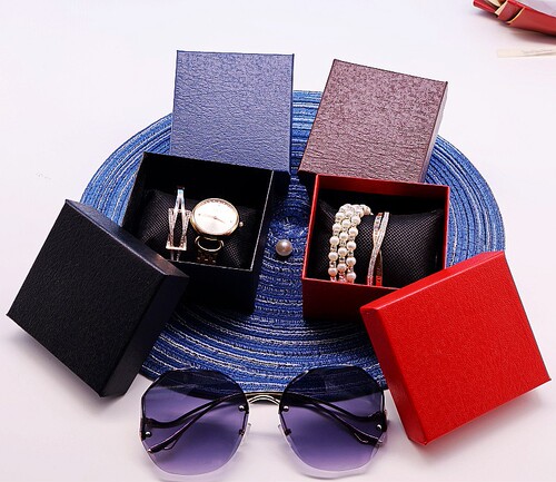 Factory direct sale watch box jewelry packaging gift storage box litchi pattern factory direct sale customized logo