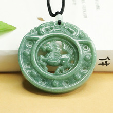 爱钰 天然缅甸A货翡翠马牌吊坠生肖马项链工厂批发代发AY3090701