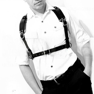 批发潮男胸带背带 背带个性肩带腰带休闲百搭装饰Leather Harness-阿里巴巴