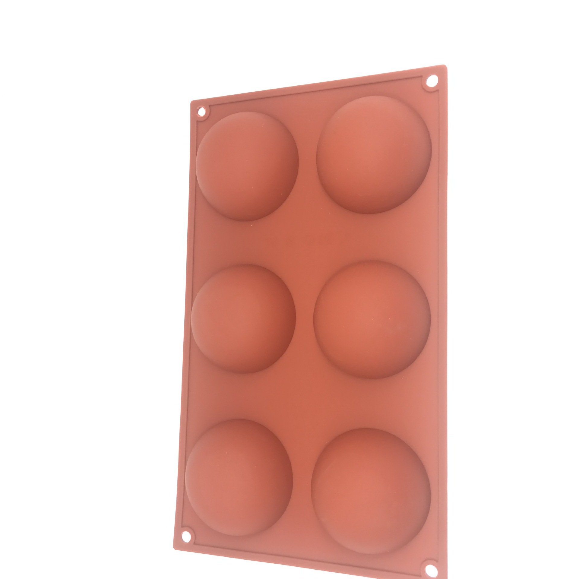 Molde Semiesférico para Chocolate de 6 Cavidades, Silicona, para Repostería