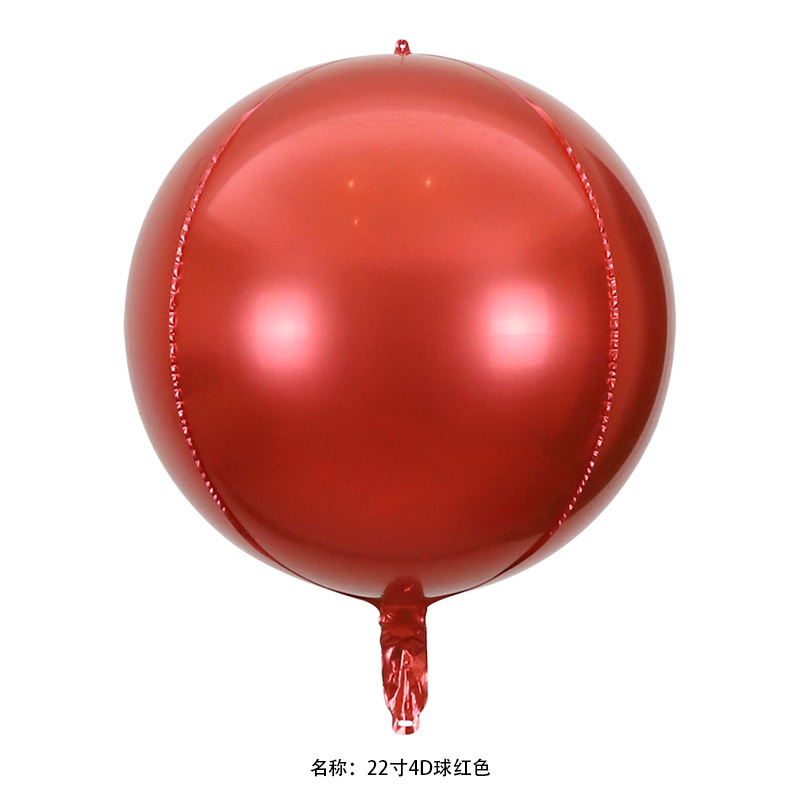 18 pulgadas 22 pulgadas 32 pulgadas 50 pulgadas 4D esfera redonda gran tamaño normal globo de película de aluminio decoración de fiesta de cumpleaños