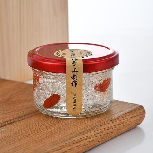 Bird's nest packaging bottle, high temperature resistant household portable isinglass fish maw milk jelly wide mouth glass sealed jar fresh stewed bird's nest bottle