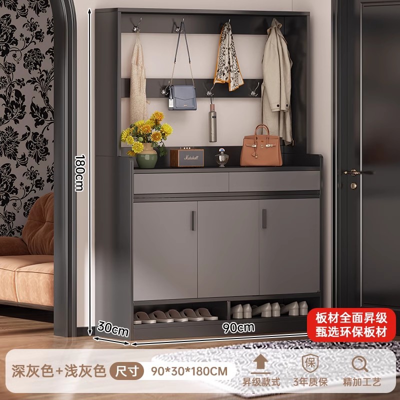 armario de zapatos puerta doméstica interior multifuncional armario de almacenamiento doméstico armario de gran capacidad con percha de ropa integrada percha de zapatos