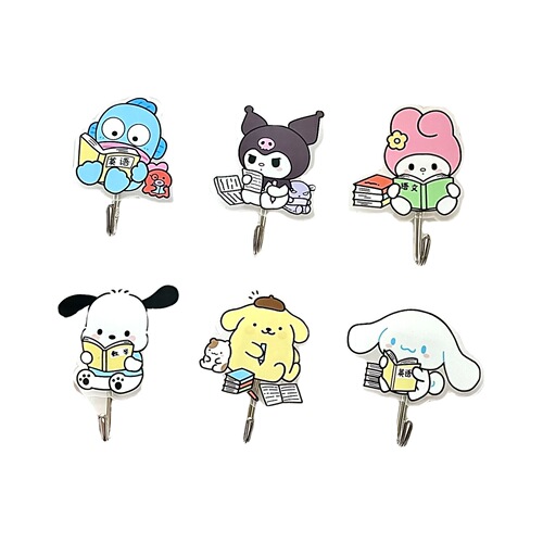 Door Hook Cartoon Student Yiwu Small Commodity Bathroom Hook Cute Acrylic Damage-Free Hook No Drilling