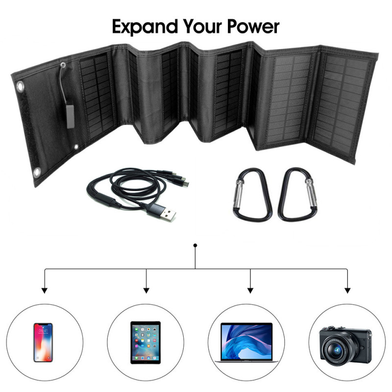 屋外25wソーラー折り畳みバッグ単結晶ソーラーパネル充電携帯電話ポータブルソーラー折り畳みバッグ|undefined