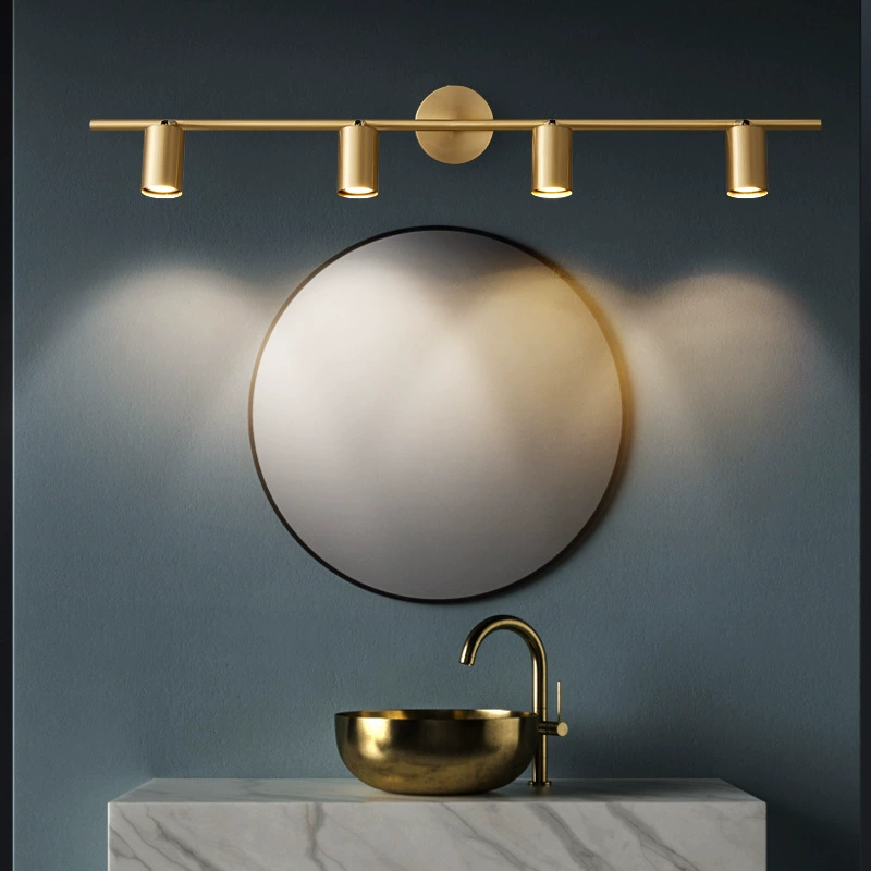 Copper LED front headlights for mirror for bathroom, sconce, light luxury style