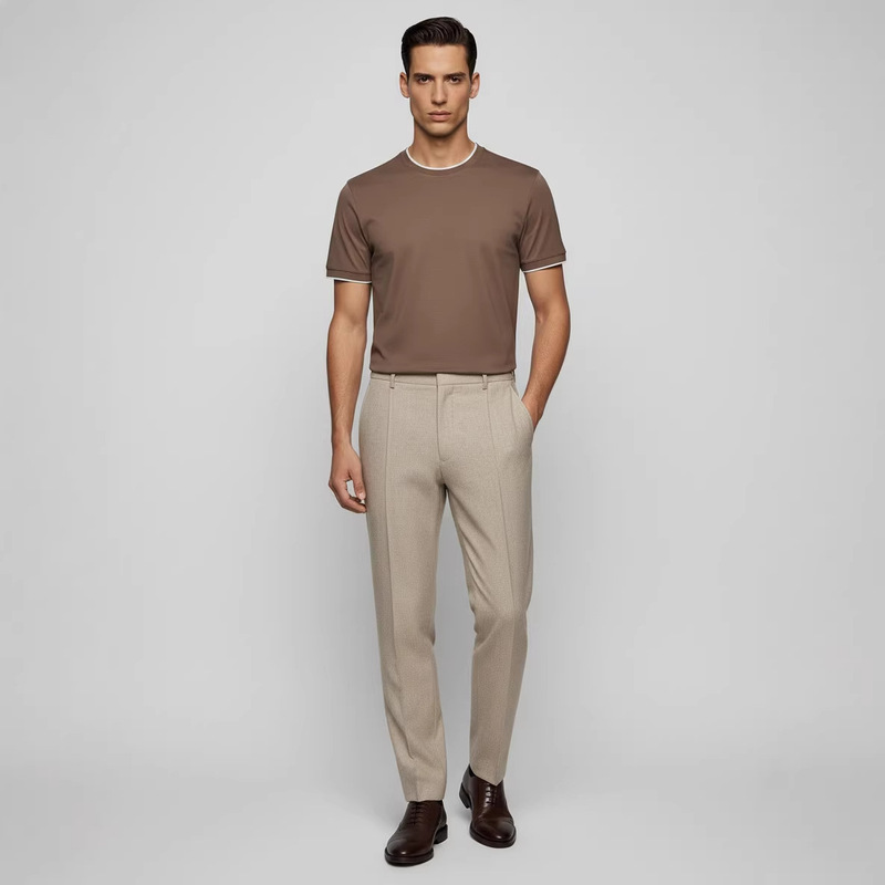 2026 Summer Modal 60-Count Men's Two-Tone Round Neck Short-Sleeved T-Shirt High Quality Casual and Versatile 2026 Summer Modal 60-Count Men's Two-Tone Round Neck Short-Sleeved T-Shirt High Quality Casual and Versatile