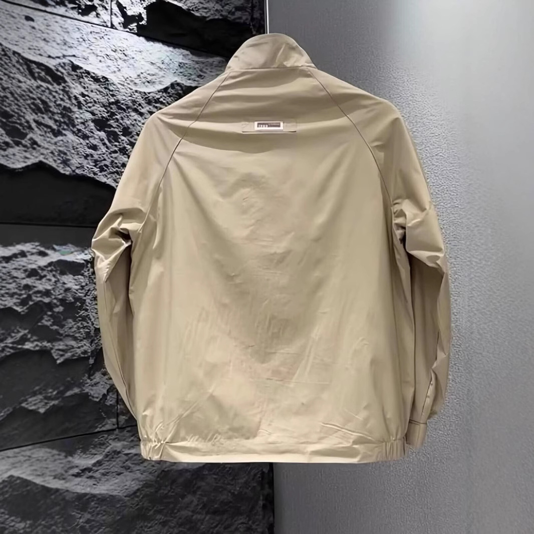Muxi ropa de hombre chaqueta de hombre de verano tendencia de moda de cuello guapo chaqueta casual de hombre de color sólido image 4
